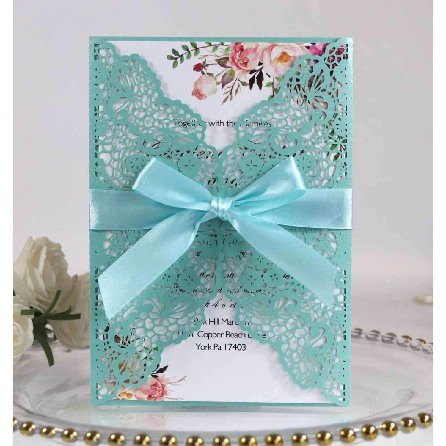 Thanksgiving Day Invitation Card Lace Marriage Invitation Laser Cut Wedding Card